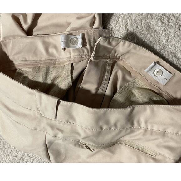 Nike Performance Pants Womens Small Golf Hiking Stretch Zip Pocket Cream Khaki - Picture 10 of 16